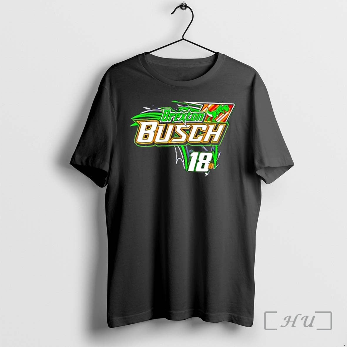 Officials Brexton Busch 18 Dirt Track Racing Dinosaur - Adult & Kids T-Shirts, Sweatshirts & Hoodies apparel design preview 1