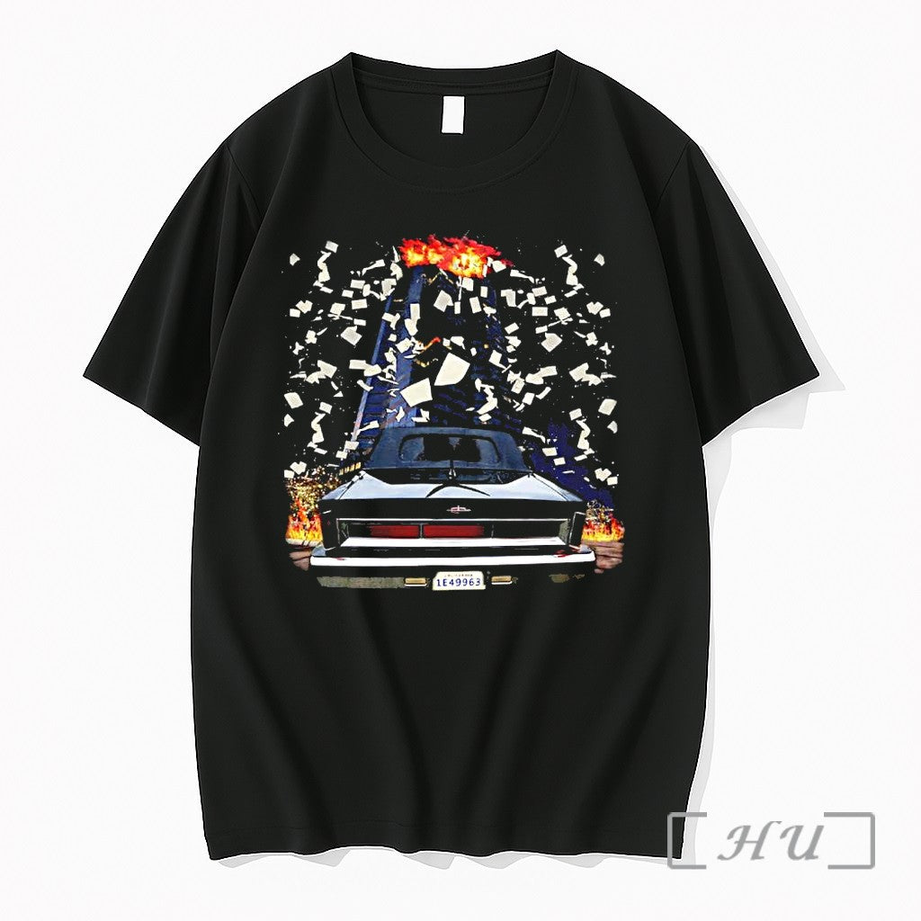 Officials Burning Skyscraper Flying Papers Classic - Adult & Kids T-Shirts, Sweatshirts & Hoodies apparel design preview 1