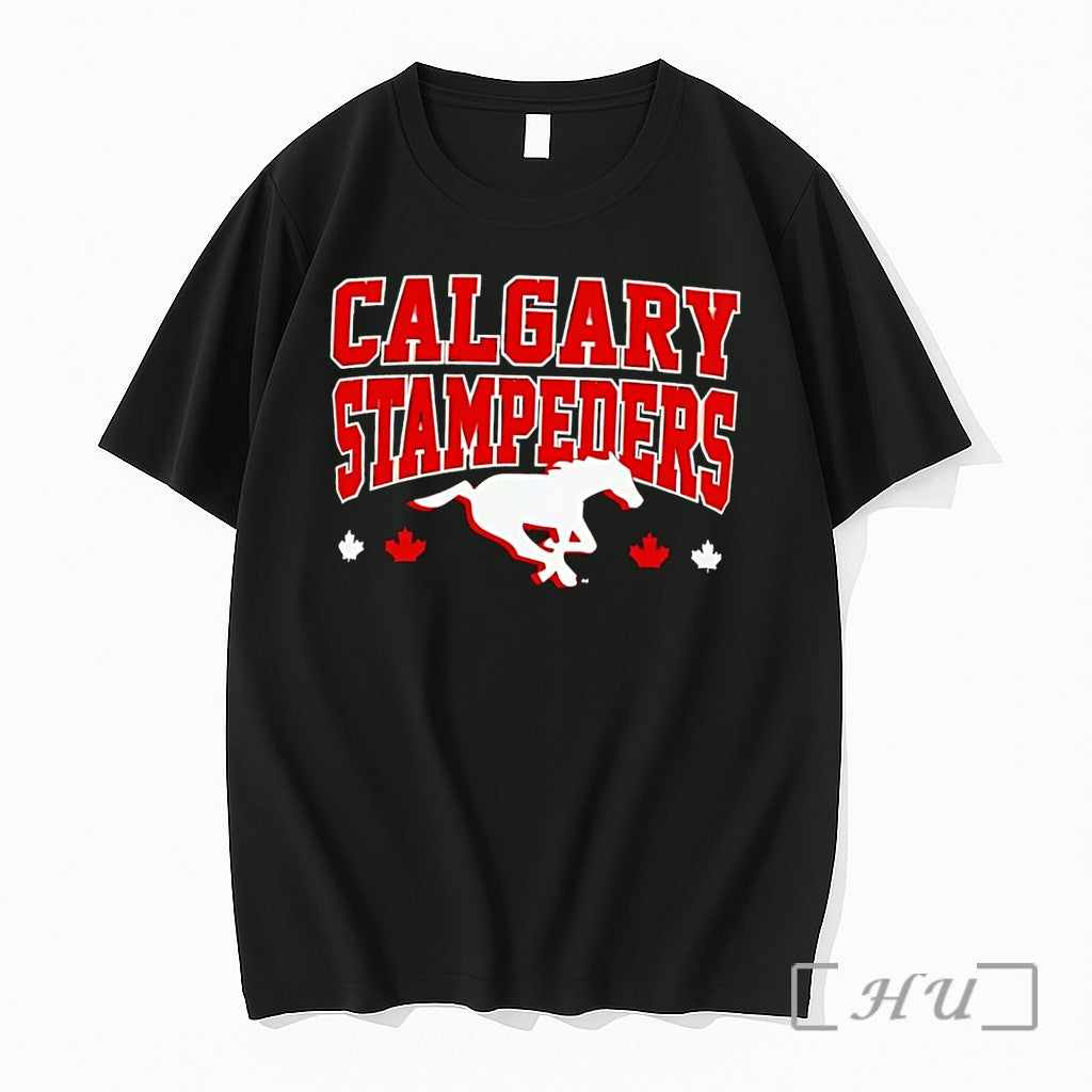 Officials Calgary Stampeders Running Horse Maple Leaf - Adult & Kids T-Shirts, Sweatshirts & Hoodies apparel design preview 1
