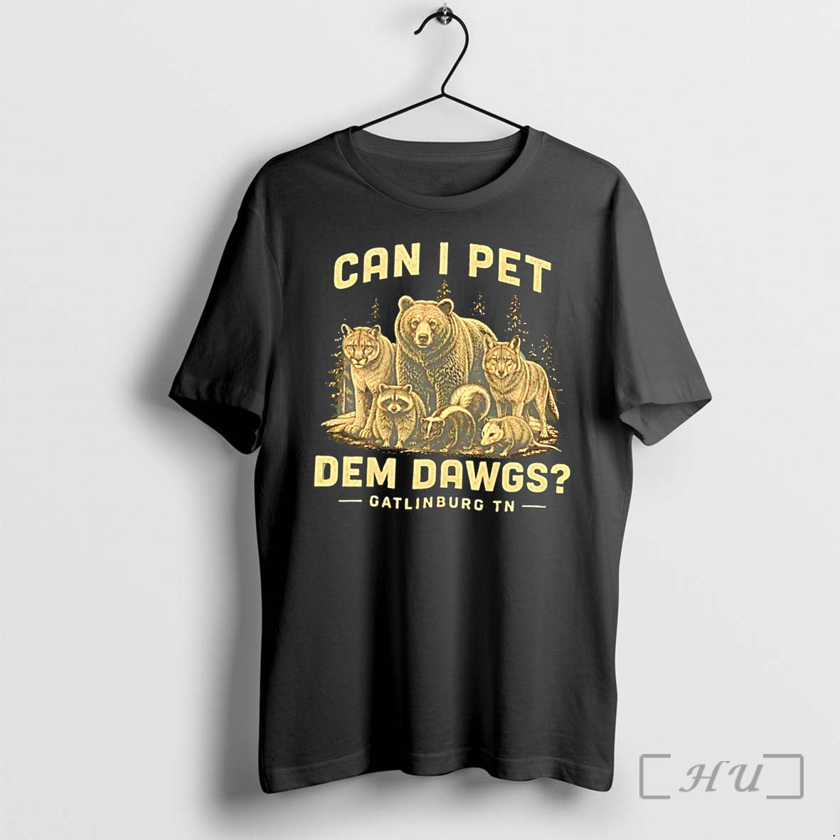 Officials Can I Pet Dem Dawgs Gatlinburg Tn Vintage - Adult & Kids T-Shirts, Sweatshirts & Hoodies apparel design preview 1