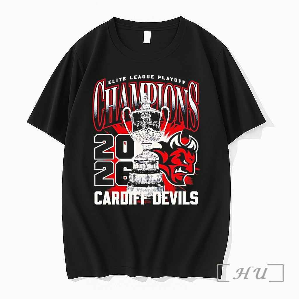 Officials Cardiff Devils Elite League Playoffs - Adult & Kids T-Shirts, Sweatshirts & Hoodies apparel design preview 1