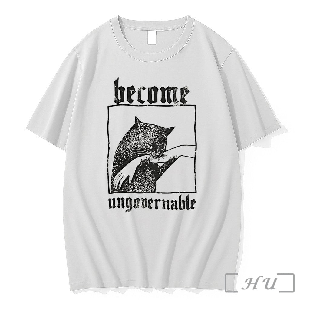 Officials Cat Biting Hand Become Ungovernable Vintage - Adult & Kids T-Shirts, Sweatshirts & Hoodies apparel design preview 1