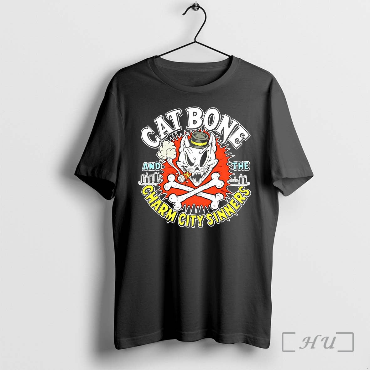 Officials Cat Bone And The Charm City Sinners - Adult & Kids T-Shirts, Sweatshirts & Hoodies apparel design preview 1