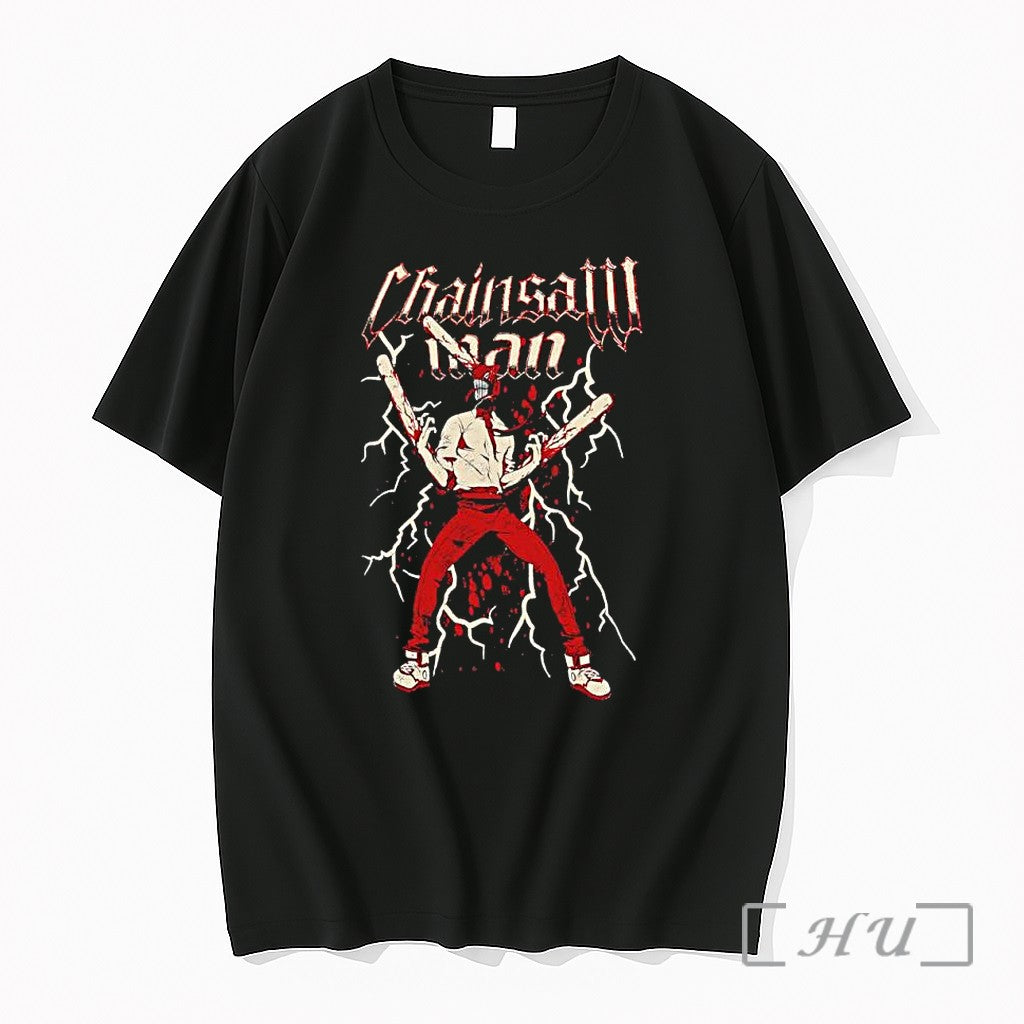Officials Chainsaw Man Blood Lightning Anime - Adult & Kids T-Shirts, Sweatshirts & Hoodies apparel design preview 1