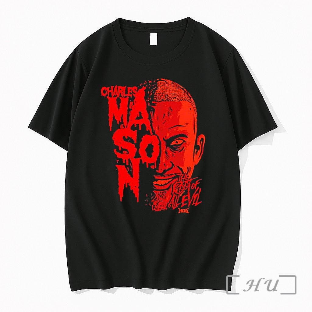 Officials Charles Manson The Root Of All Evil - Adult & Kids T-Shirts, Sweatshirts & Hoodies apparel design preview 1