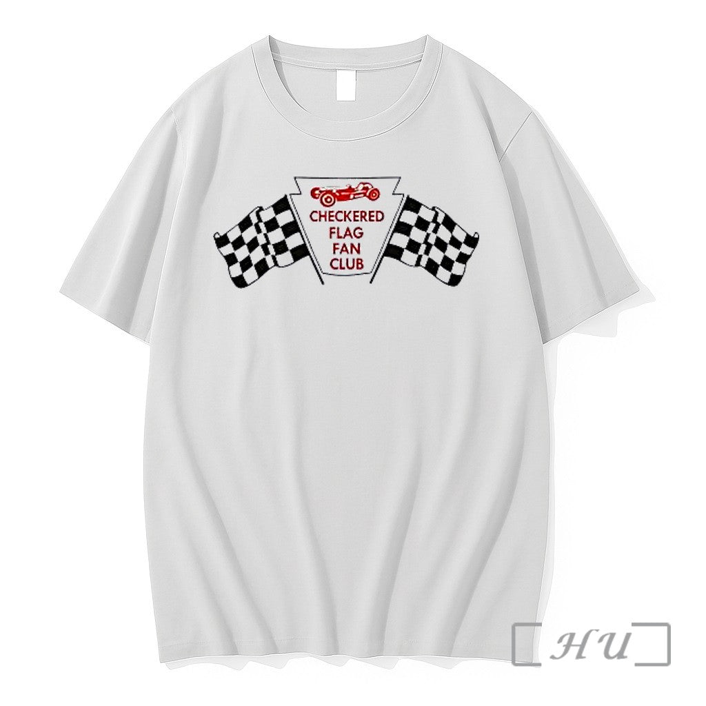 Officials Checkered Flag Fan Club Race Car - Adult & Kids T-Shirts, Sweatshirts & Hoodies apparel design preview 1