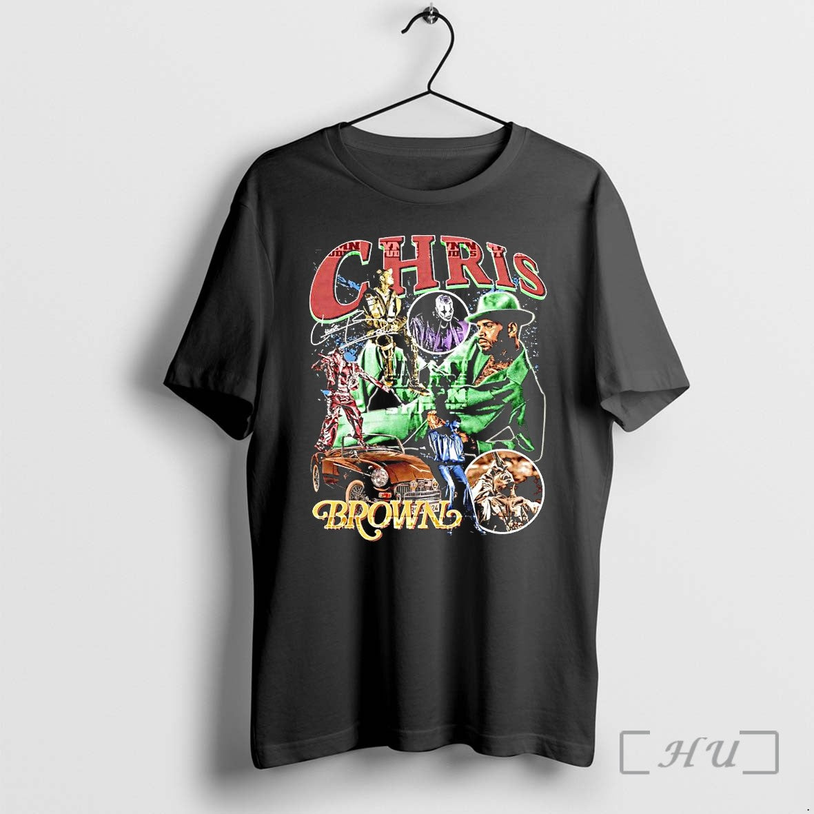 Officials Chris Brown Collage Rap Signature Vintage - Adult & Kids T-Shirts, Sweatshirts & Hoodies apparel design preview 1