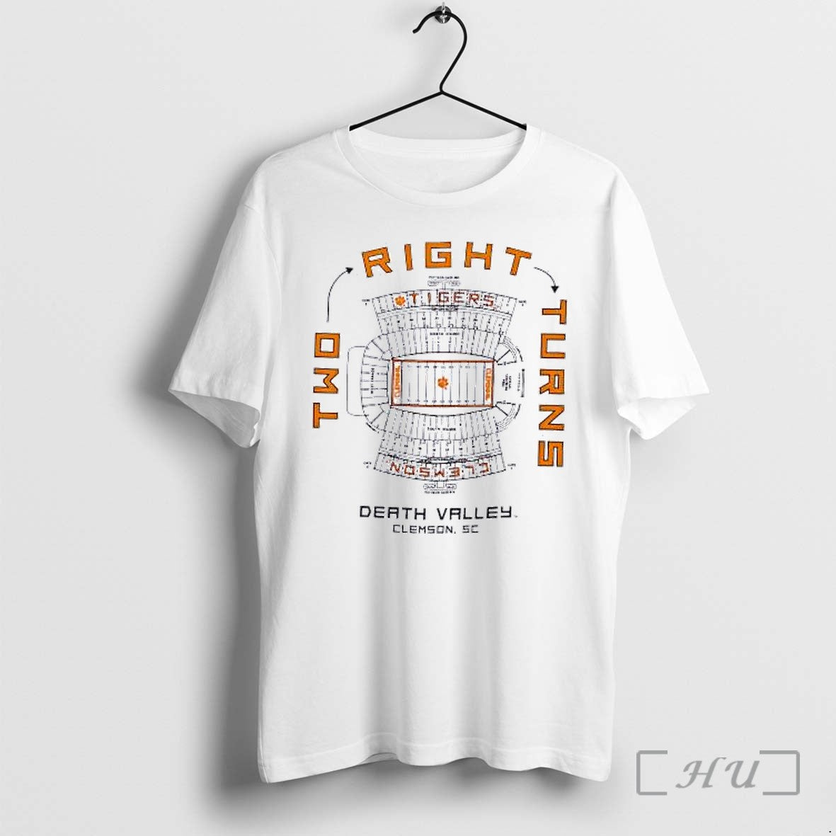 Officials Clemson Tigers Ncaa Two Right Turns Death - Adult & Kids T-Shirts, Sweatshirts & Hoodies apparel design preview 1