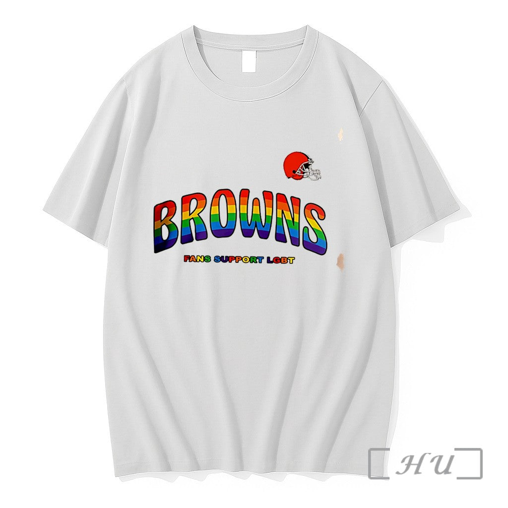 Officials Cleveland Browns Fans Support Lgbt Pride - Adult & Kids T-Shirts, Sweatshirts & Hoodies apparel design preview 1