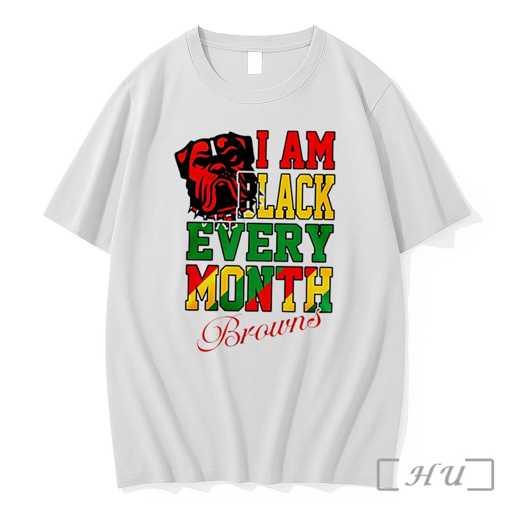 Officials Cleveland Browns I Am Black Every Month - Adult & Kids T-Shirts, Sweatshirts & Hoodies apparel design preview 1