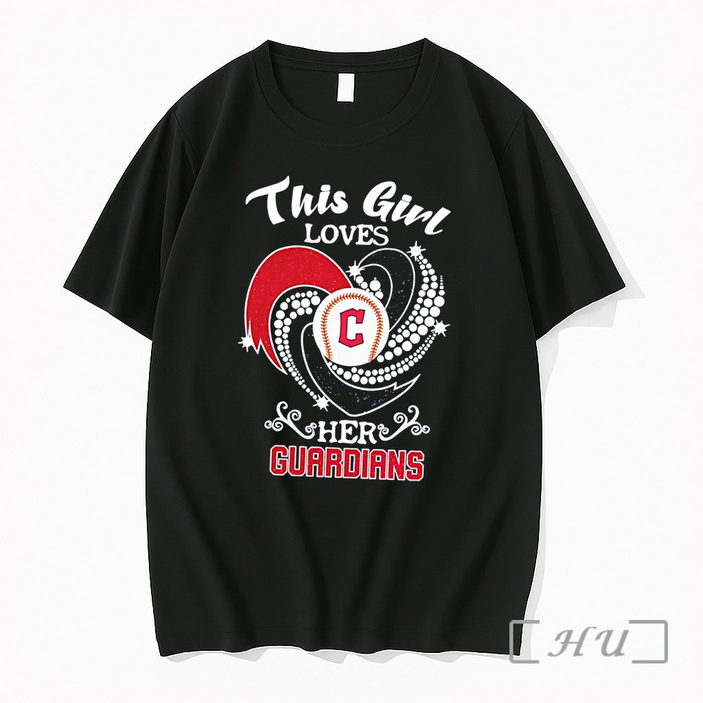 Officials Cleveland Guardians This Girl Loves Her - Adult & Kids T-Shirts, Sweatshirts & Hoodies apparel design preview 1