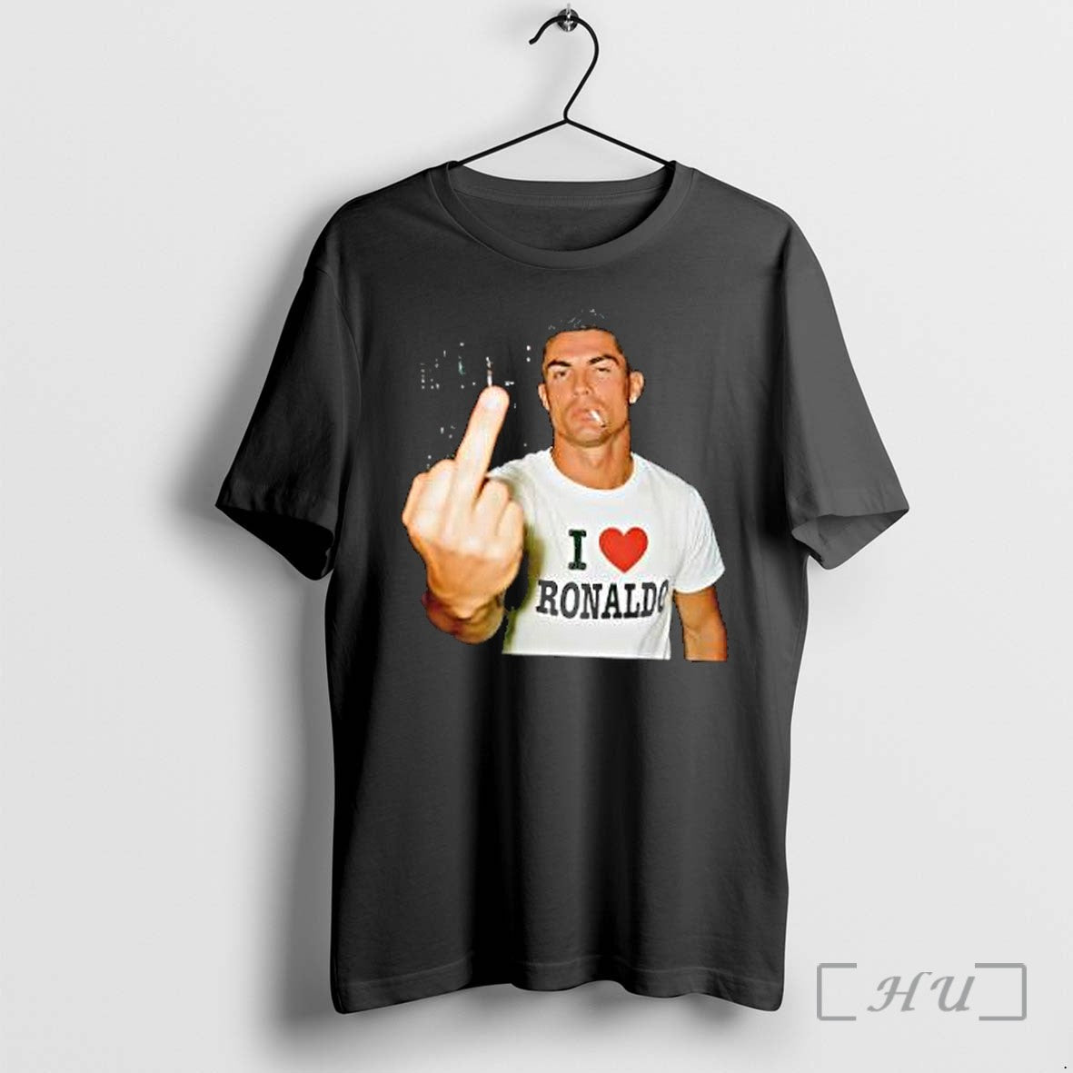 Officials Cristiano Ronaldo Middle Finger Smokes - Adult & Kids T-Shirts, Sweatshirts & Hoodies apparel design preview 1