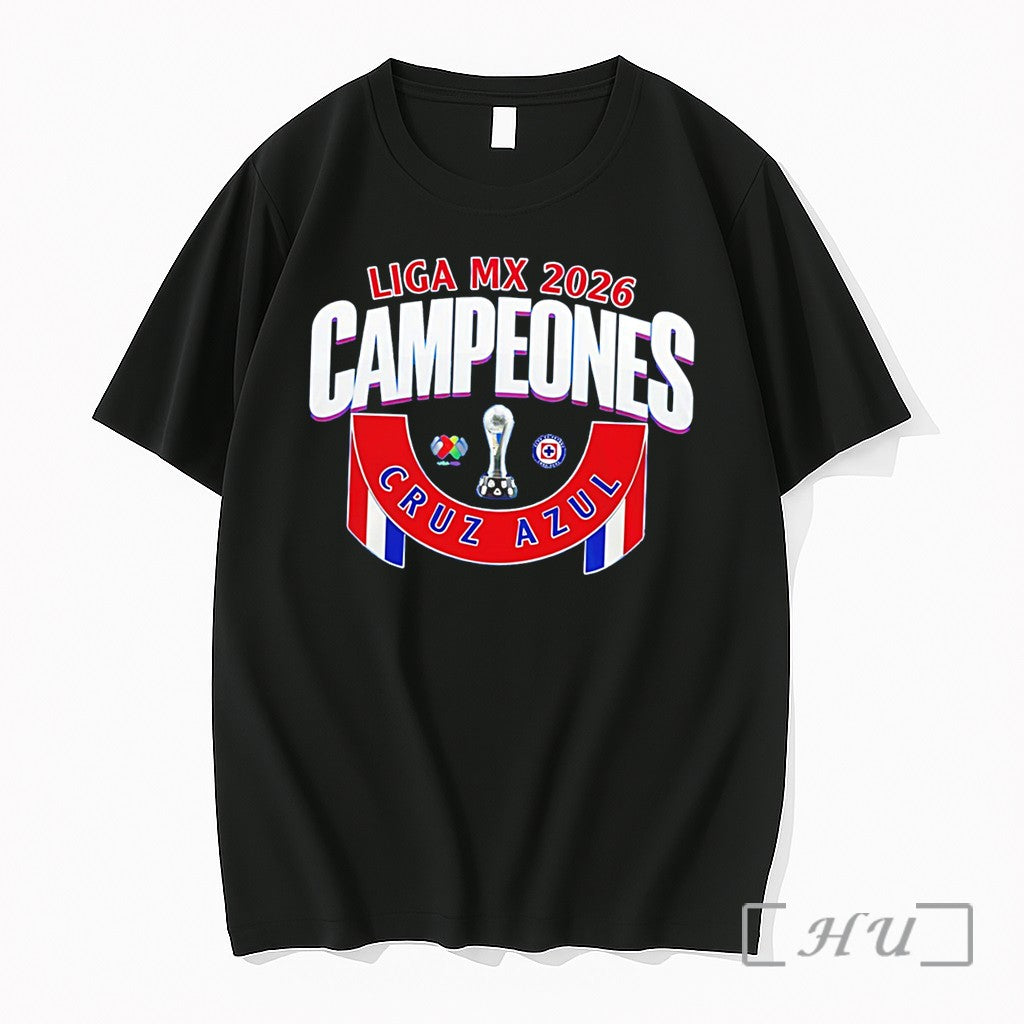 Officials Cruz Azul 2026 Liga Mx Campeones Champions - Adult & Kids T-Shirts, Sweatshirts & Hoodies apparel design preview 1