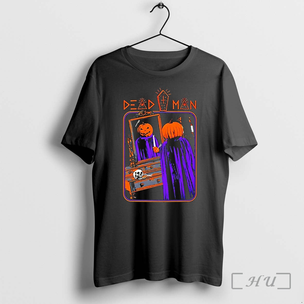 Officials Dead Man Pumpkin With Knife Halloween - Adult & Kids T-Shirts, Sweatshirts & Hoodies apparel design preview 1