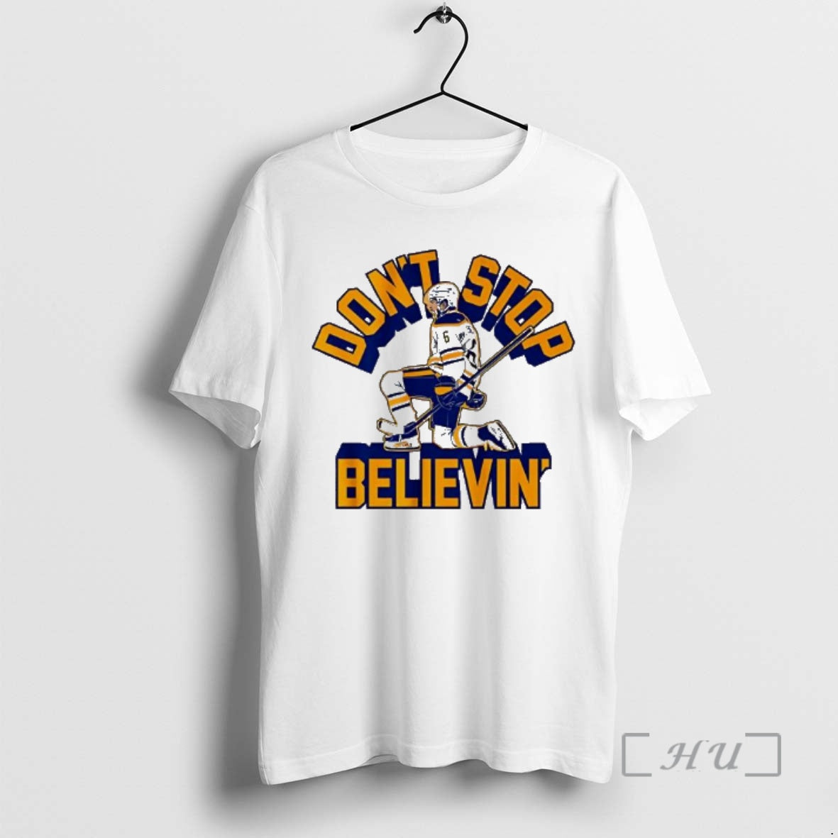 Officials Dont Stop Believin Hockey Player Number 6 - Adult & Kids T-Shirts, Sweatshirts & Hoodies apparel design preview 1