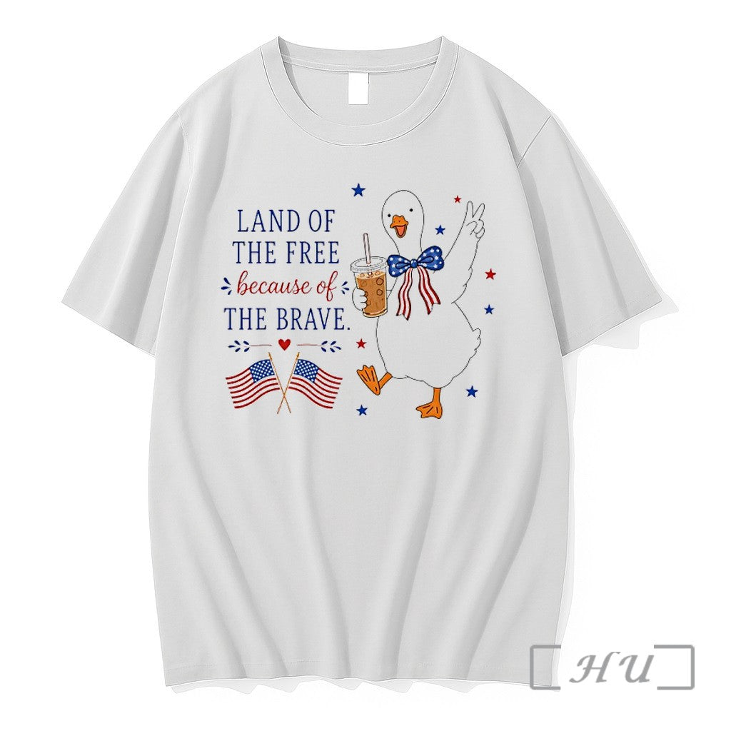 Officials Duck American Land Of The Free Because - Adult & Kids T-Shirts, Sweatshirts & Hoodies apparel design preview 1