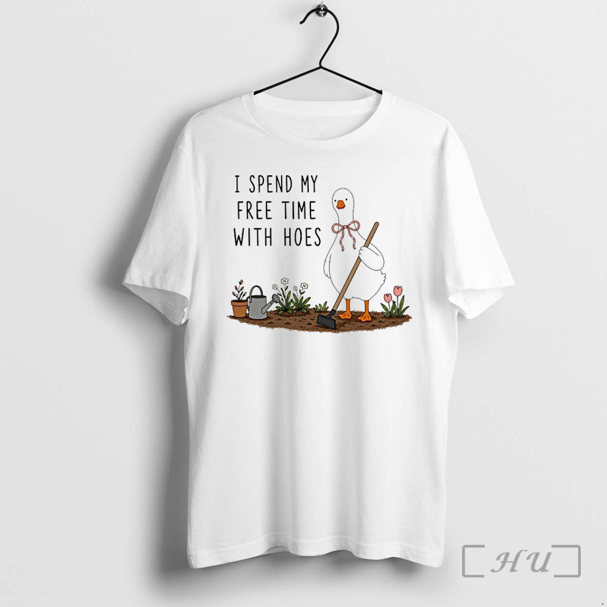 Officials Duck Garden I Spend My Free Time With Hoes - Adult & Kids T-Shirts, Sweatshirts & Hoodies apparel design preview 1