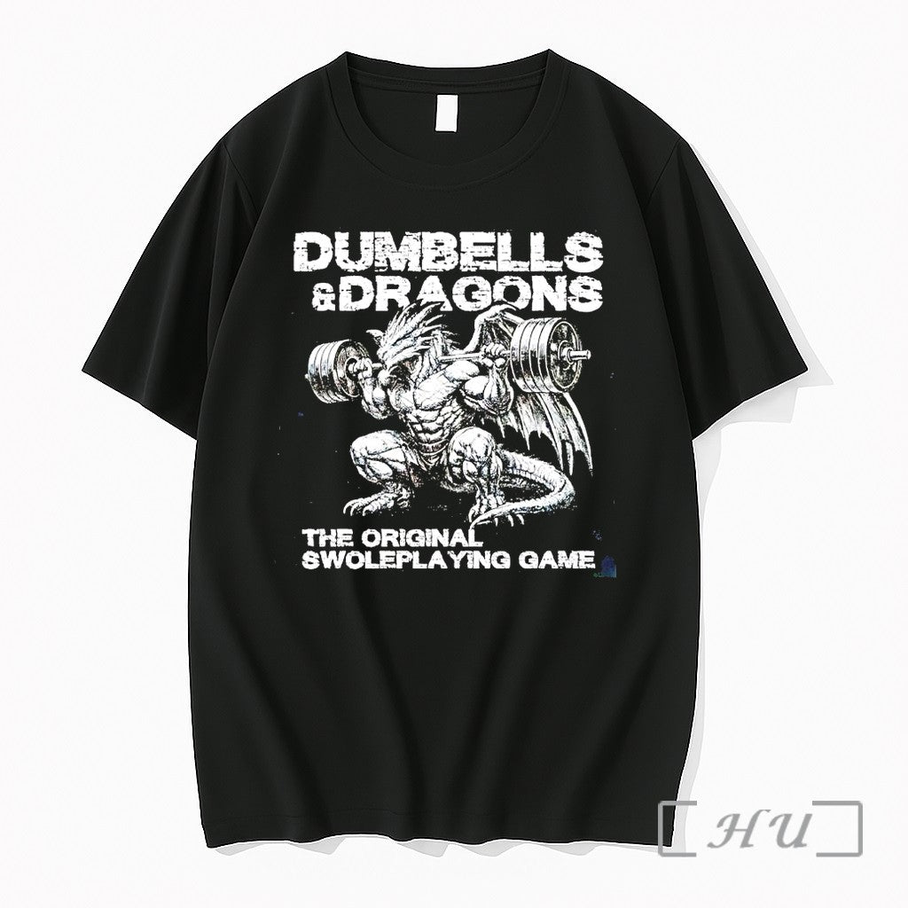 Officials Dumbbells And Dragons The Woleplaying Game - Adult & Kids T-Shirts, Sweatshirts & Hoodies apparel design preview 1