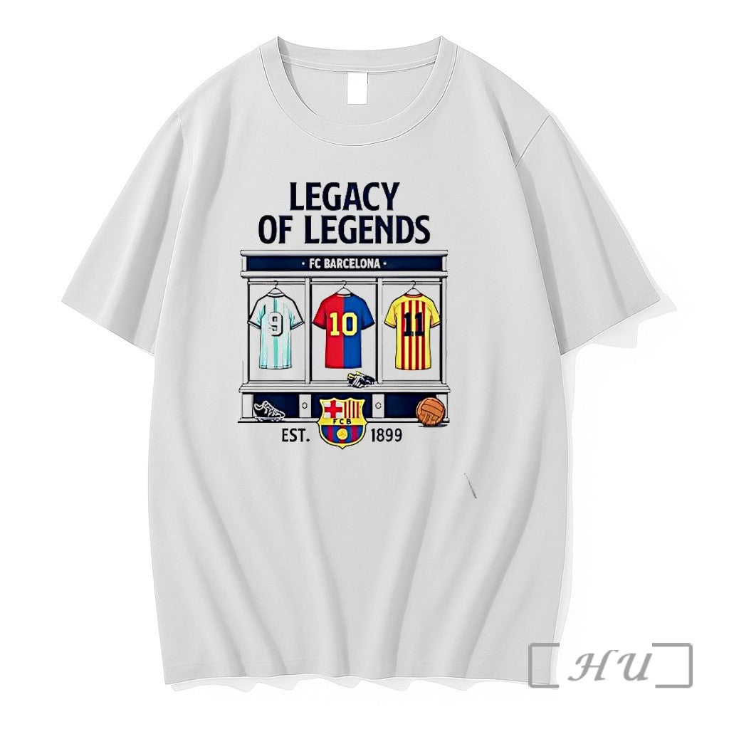 Officials Fc Barcelona Legacy Of Legends Est 1899 - Adult & Kids T-Shirts, Sweatshirts & Hoodies apparel design preview 1