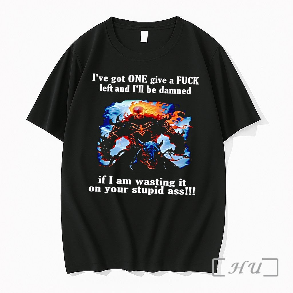 Officials Flaming Skull Rider One Give A Fuck Left - Adult & Kids T-Shirts, Sweatshirts & Hoodies apparel design preview 1