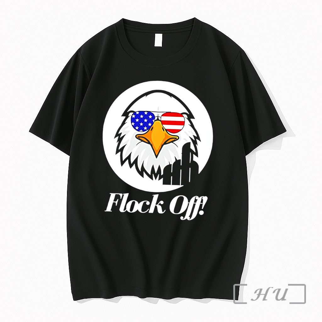 Officials Flock Off With Eagle Wearing American Flag - Adult & Kids T-Shirts, Sweatshirts & Hoodies apparel design preview 1