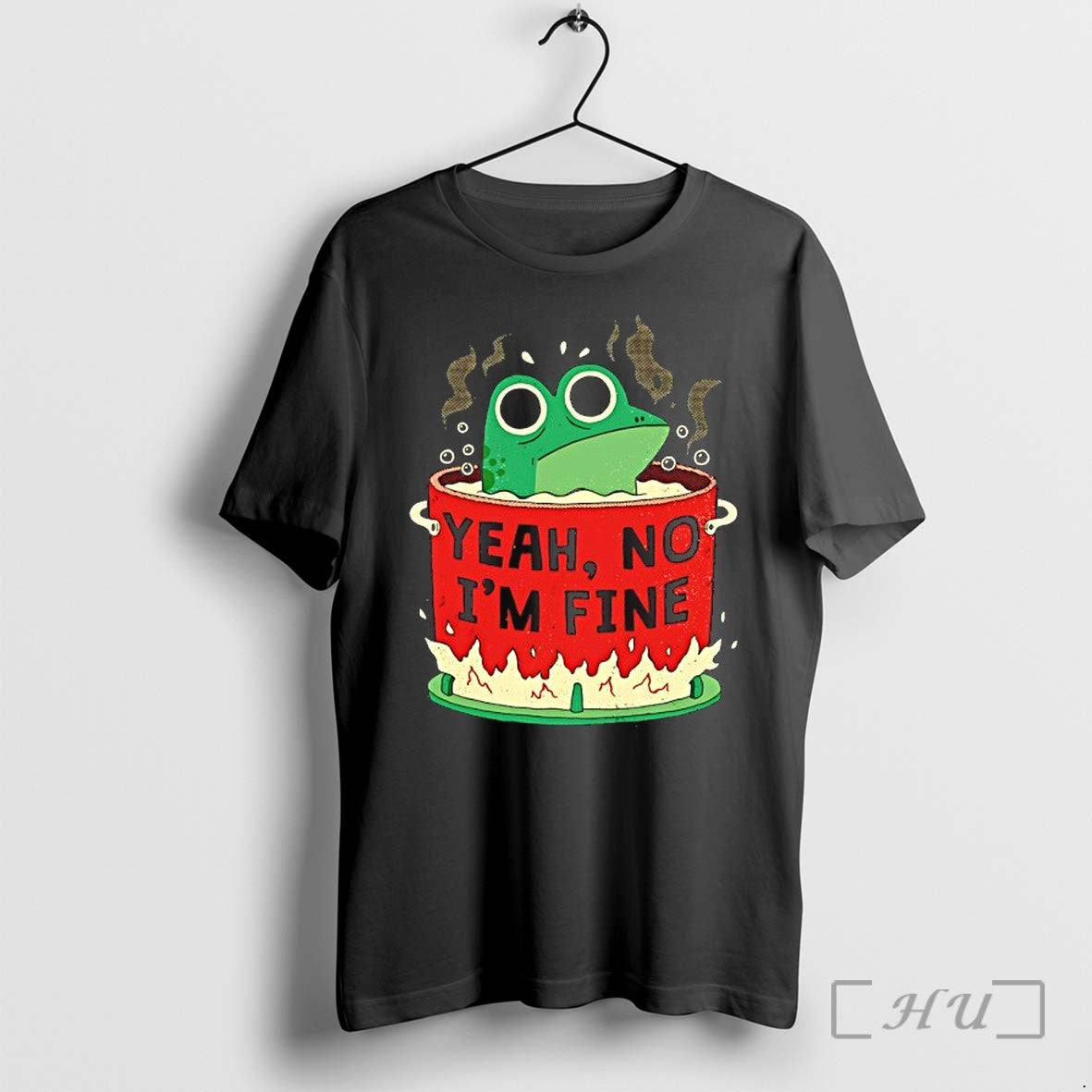 Officials Frog In The Pot Yeah No Im Fine Premium - Adult & Kids T-Shirts, Sweatshirts & Hoodies apparel design preview 1