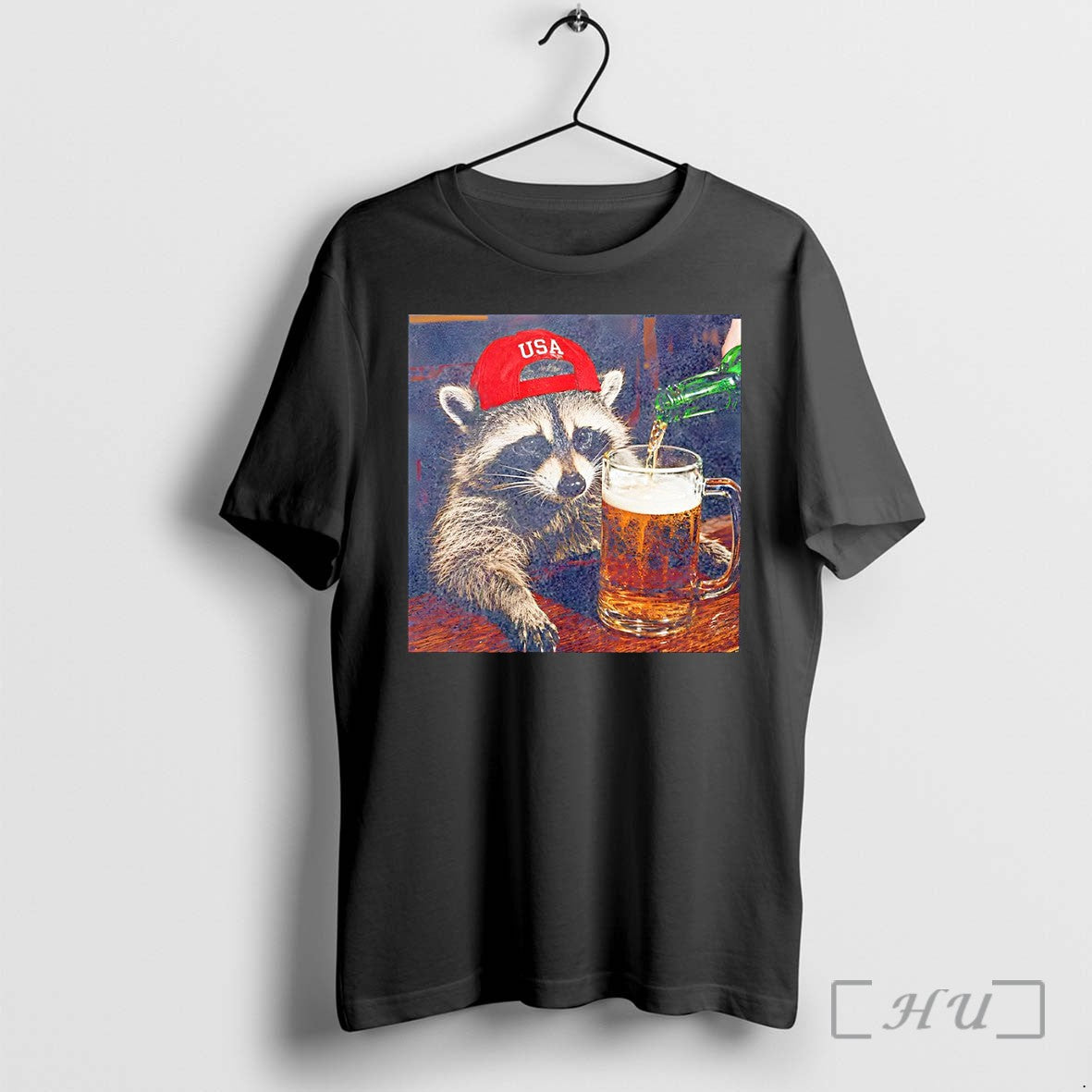Officials Funny Raccoon Beer Patriotic Usa 4th Of - Adult & Kids T-Shirts, Sweatshirts & Hoodies apparel design preview 1