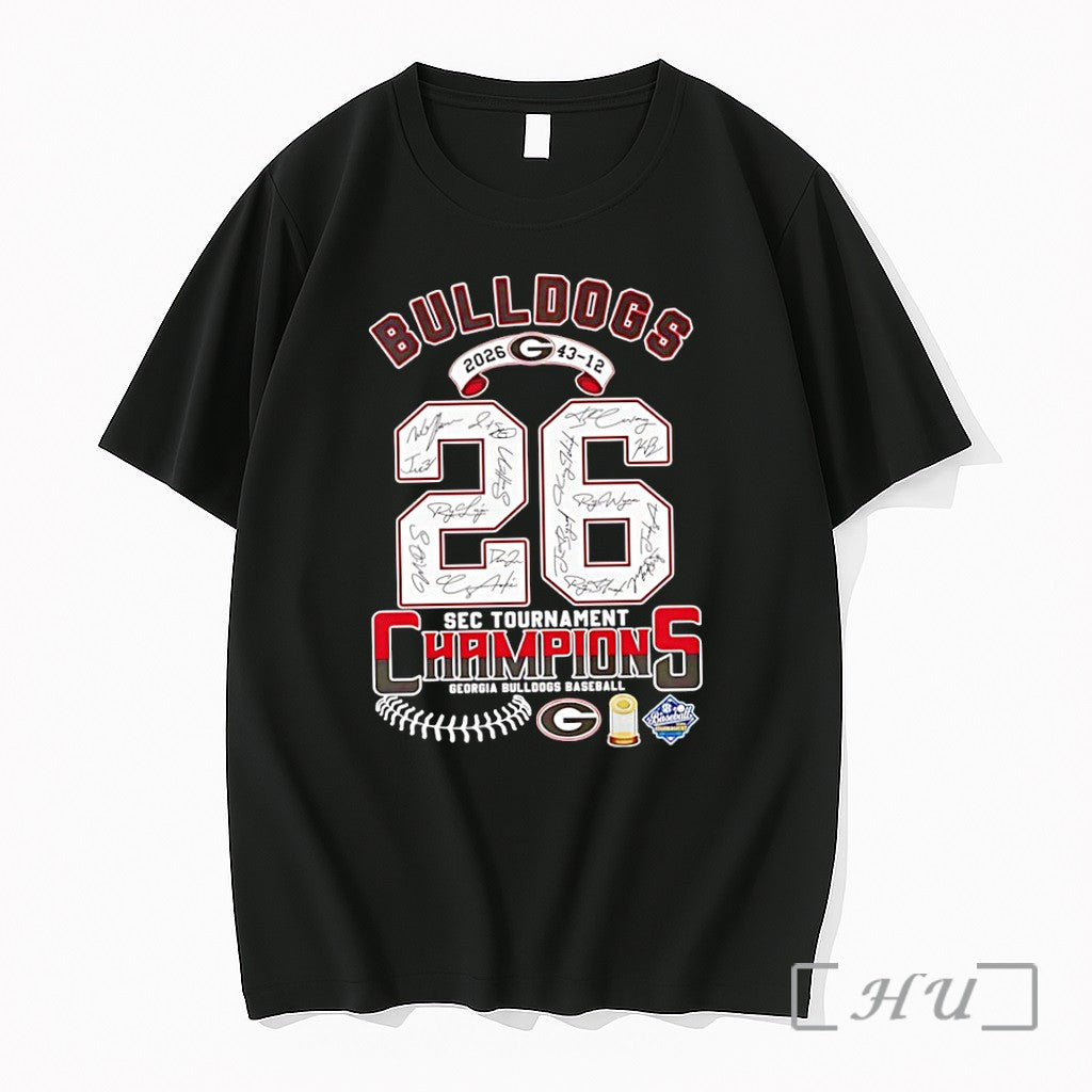 Officials Georgia Bulldogs 2026 43 12 Sec Tournament - Adult & Kids T-Shirts, Sweatshirts & Hoodies apparel design preview 1