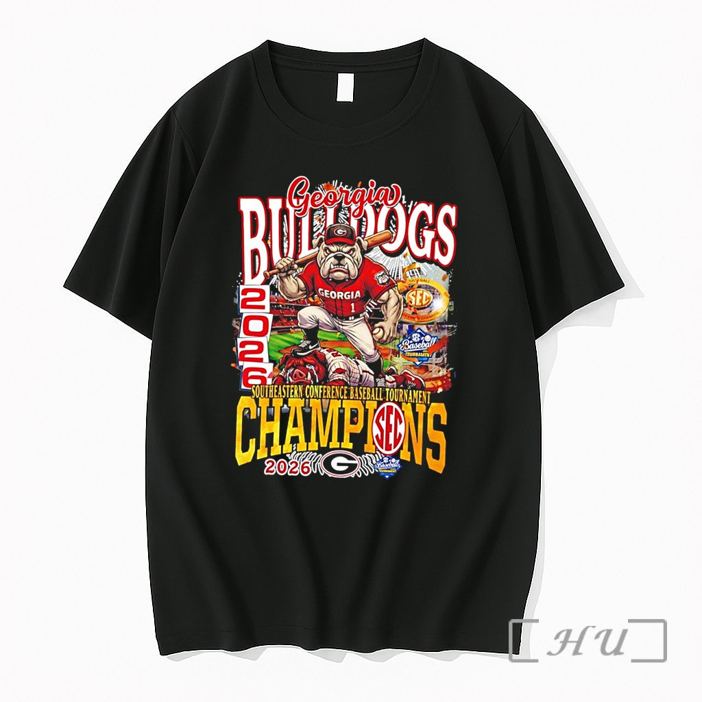 Officials Georgia Bulldogs 2026 Southeastern - Adult & Kids T-Shirts, Sweatshirts & Hoodies apparel design preview 1