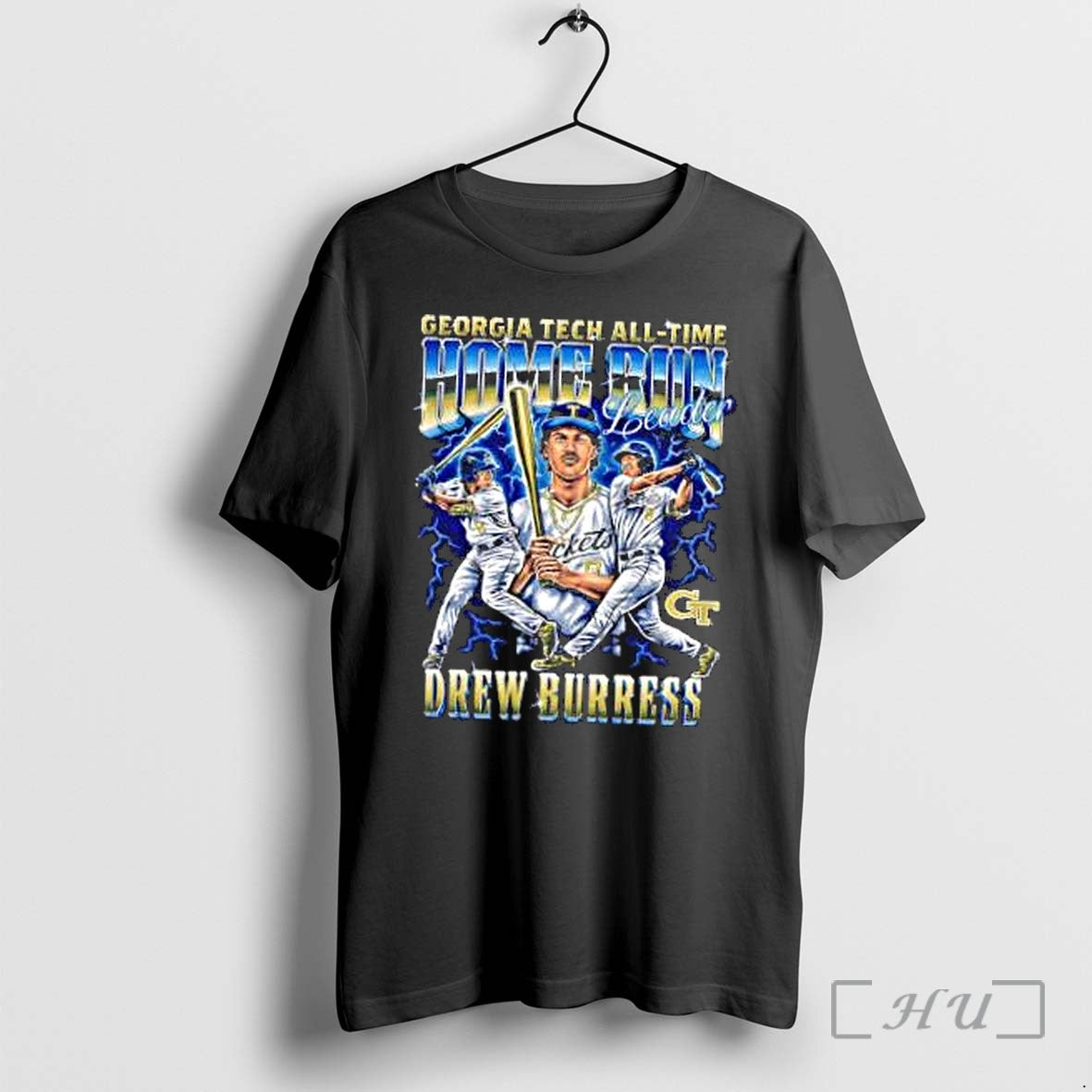 Officials Georgia Tech All Time Home Run Leader Drew - Adult & Kids T-Shirts, Sweatshirts & Hoodies apparel design preview 1