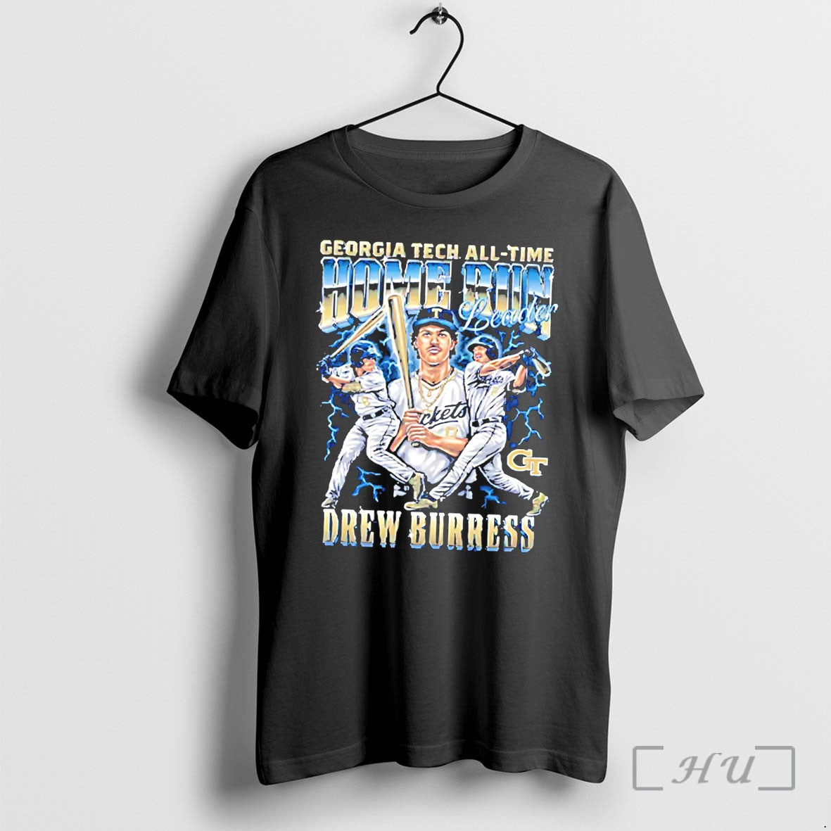 Officials Georgia Tech All Time Home Run Leader Drew - Adult & Kids T-Shirts, Sweatshirts & Hoodies apparel design preview 1