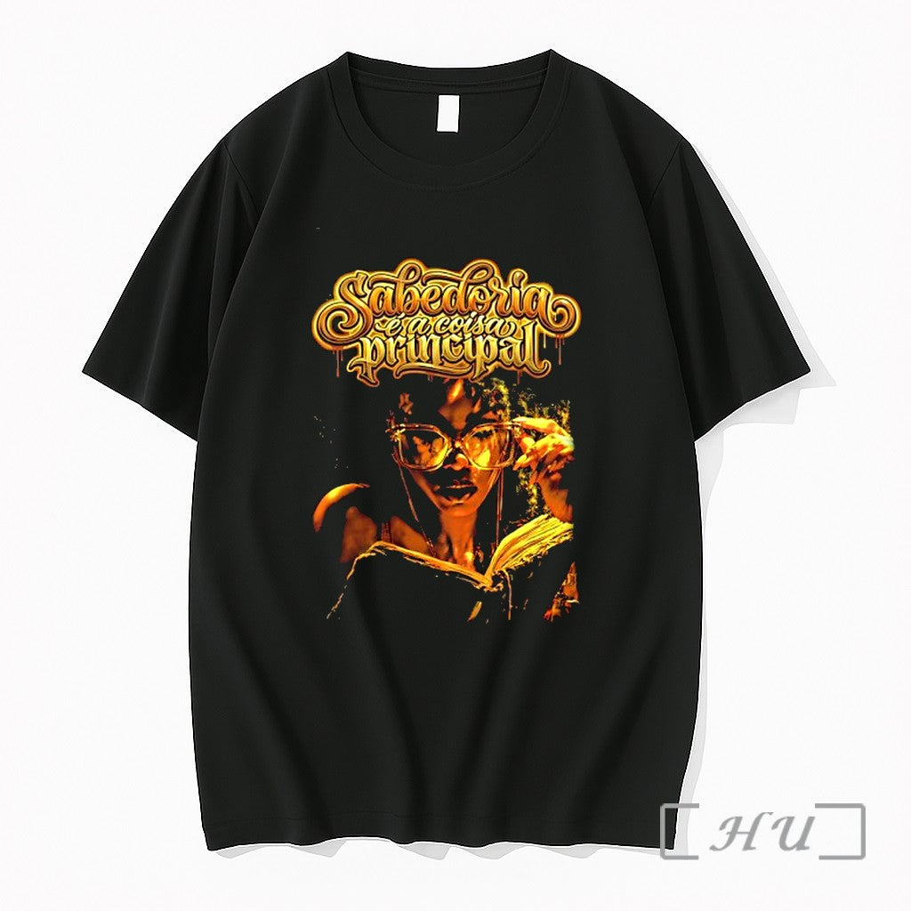Officials Girl And Book Sabedoria E A Coisa Principal - Adult & Kids T-Shirts, Sweatshirts & Hoodies apparel design preview 1