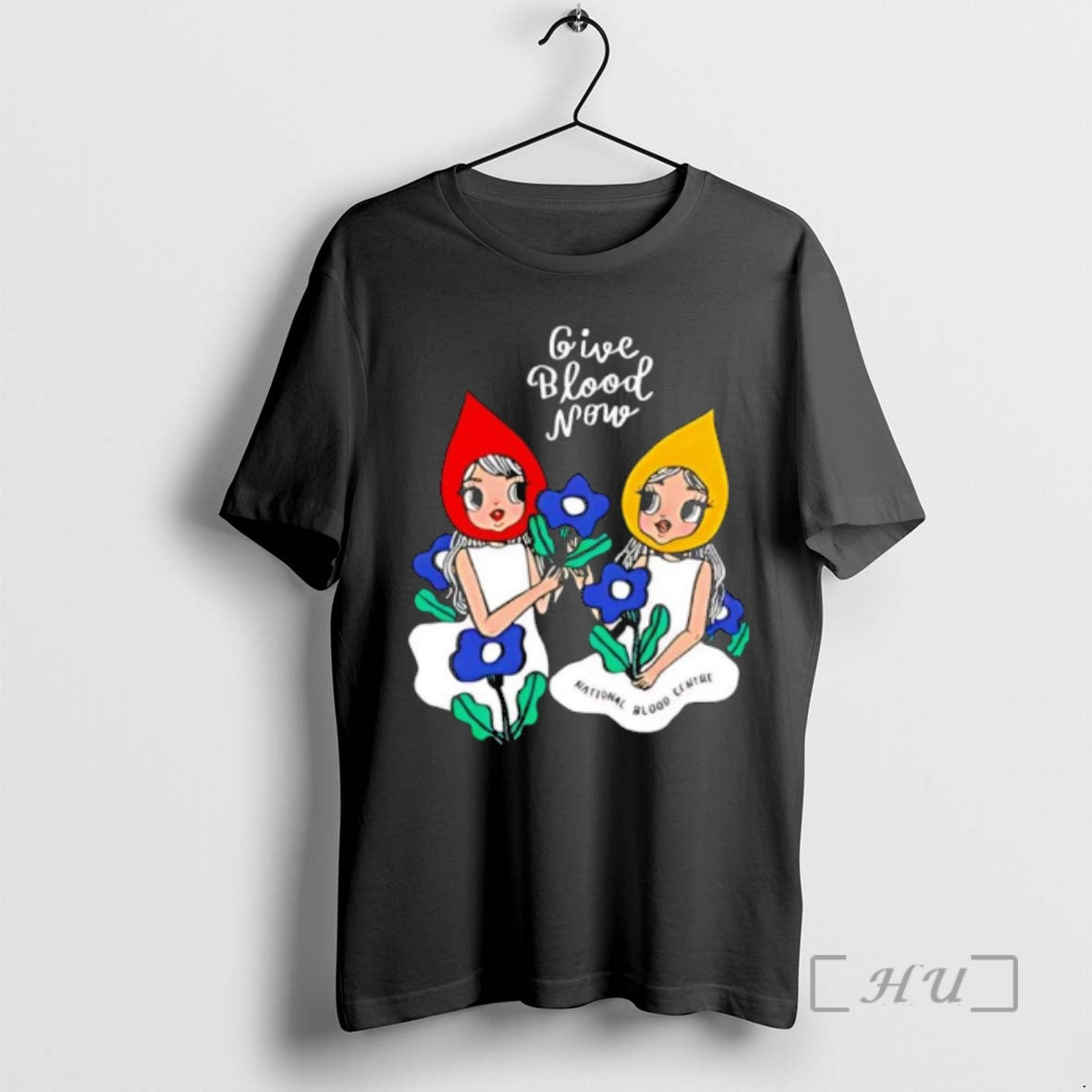 Officials Give Blood Now National Centre Girls Flower - Adult & Kids T-Shirts, Sweatshirts & Hoodies apparel design preview 1