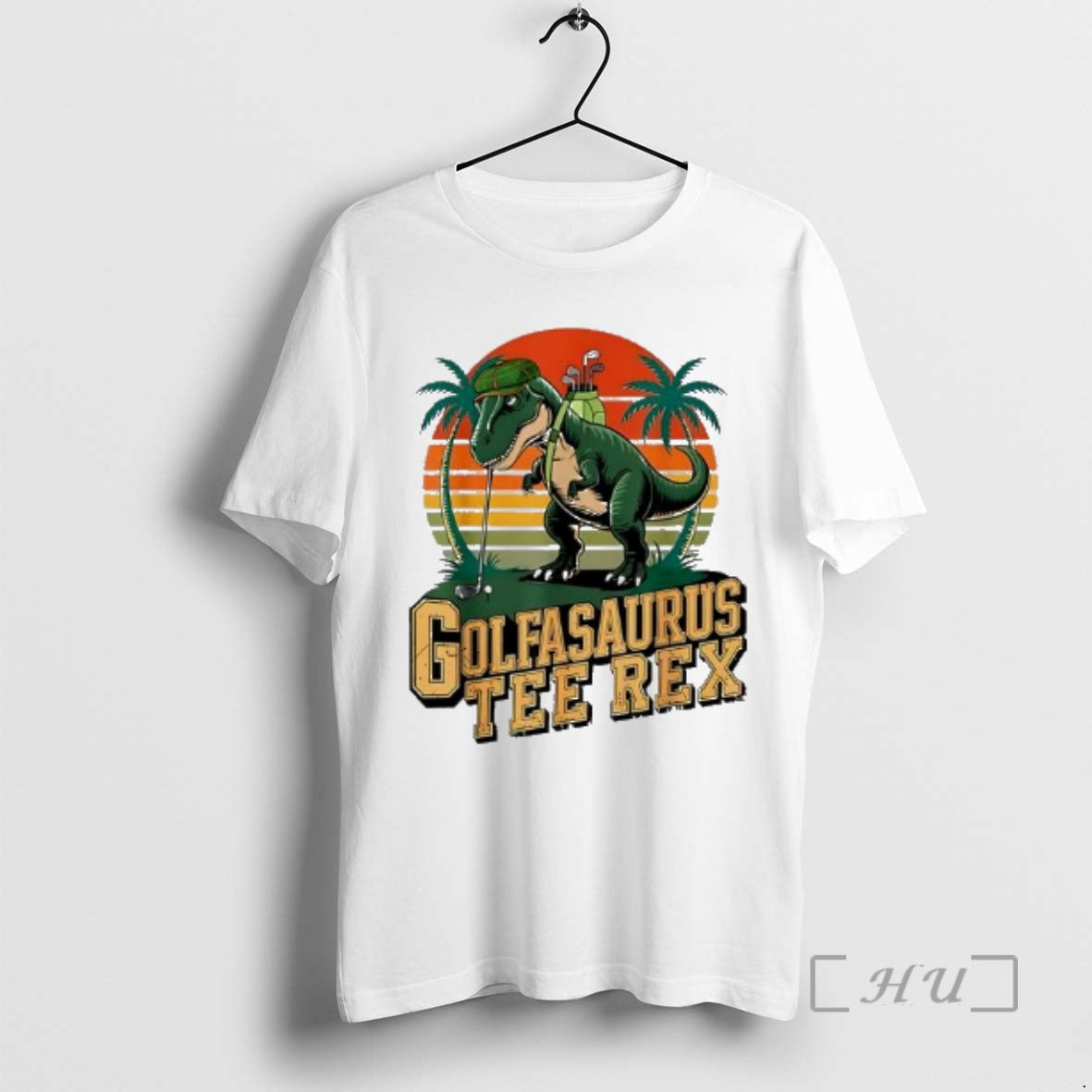 Officials Golfasaurus Rex T Dinosaur Playing Golf - Adult & Kids T-Shirts, Sweatshirts & Hoodies apparel design preview 1
