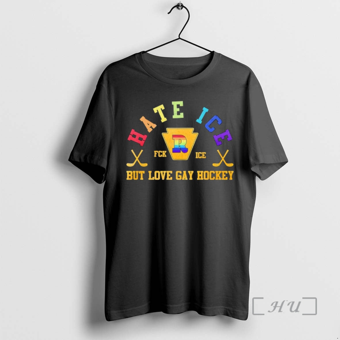 Officials Hate Ice But Love Gay Hockey Lgbt 2026 - Adult & Kids T-Shirts, Sweatshirts & Hoodies apparel design preview 1