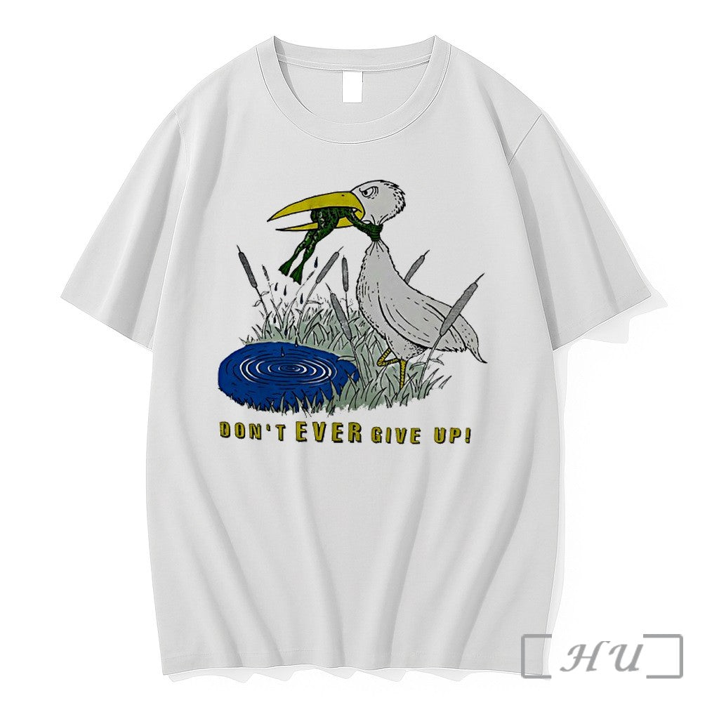 Officials Heron And Frog Dont Ever Give Up Premium - Adult & Kids T-Shirts, Sweatshirts & Hoodies apparel design preview 1