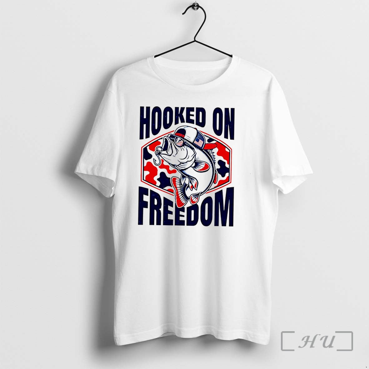 Officials Hooked On Freedom Fish Premium Sweater Jpg - Adult & Kids T-Shirts, Sweatshirts & Hoodies apparel design preview 1