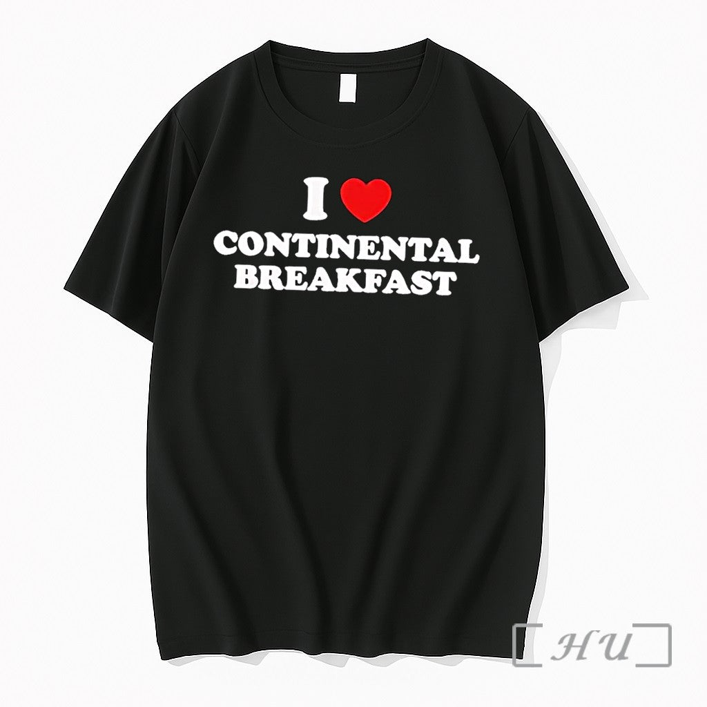 Officials I Heart Love Continental Breakfast Black - Adult & Kids T-Shirts, Sweatshirts & Hoodies apparel design preview 1