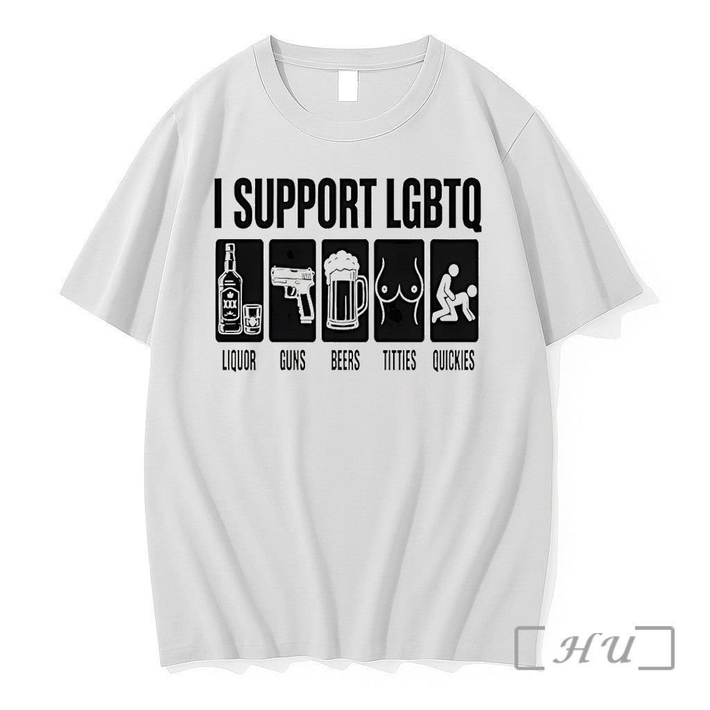 Officials I Support Lgbtq Liquor Guns Beers Tittles - Adult & Kids T-Shirts, Sweatshirts & Hoodies apparel design preview 1