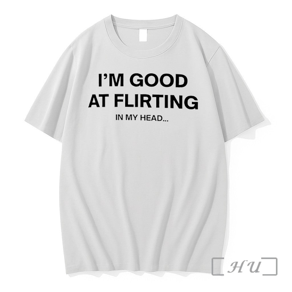 Officials Im Good At Flirting In My Head Premium - Adult & Kids T-Shirts, Sweatshirts & Hoodies apparel design preview 1