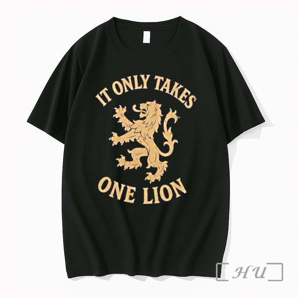 Officials It Only Takes One Lion Distressed Logo - Adult & Kids T-Shirts, Sweatshirts & Hoodies apparel design preview 1