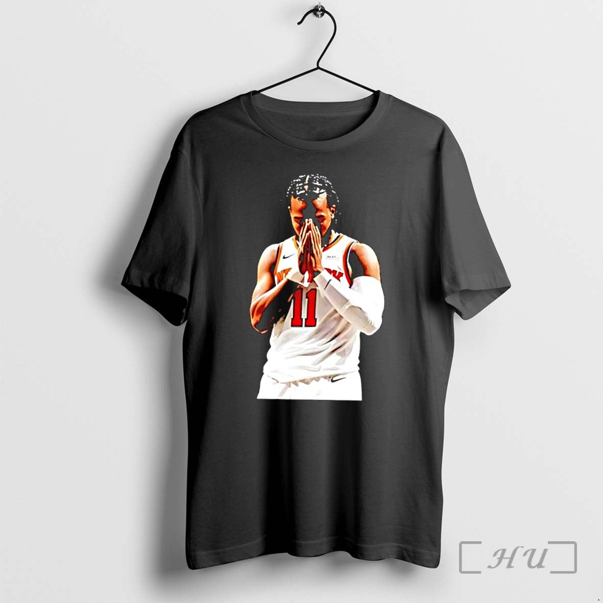 Officials Jalen Brunson New York Number 11 Praying - Adult & Kids T-Shirts, Sweatshirts & Hoodies apparel design preview 1