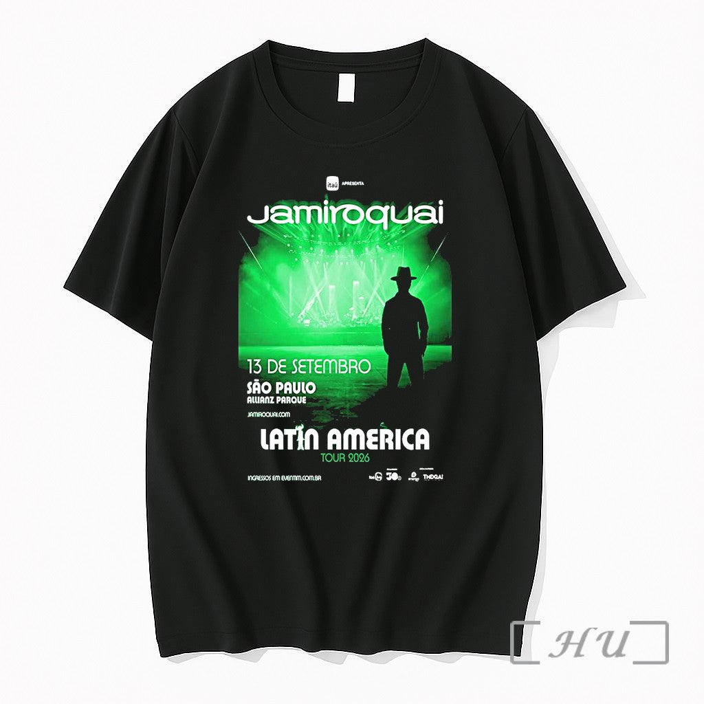 Officials Jamiroquai Brazil Tour Sep 13 2026 1 - Adult & Kids T-Shirts, Sweatshirts & Hoodies apparel design preview 1