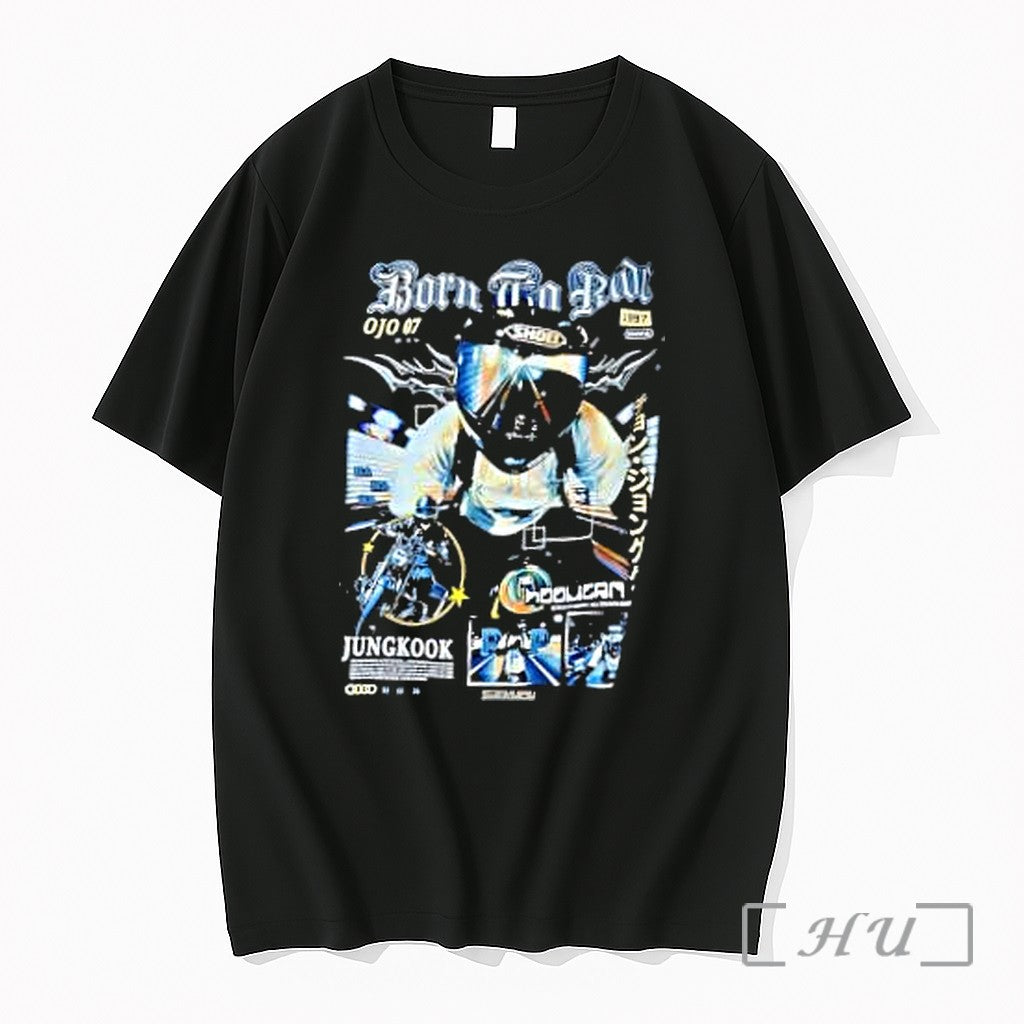 Officials Jungkook Born To Ride Shoei Helmet Hooligan - Adult & Kids T-Shirts, Sweatshirts & Hoodies apparel design preview 1