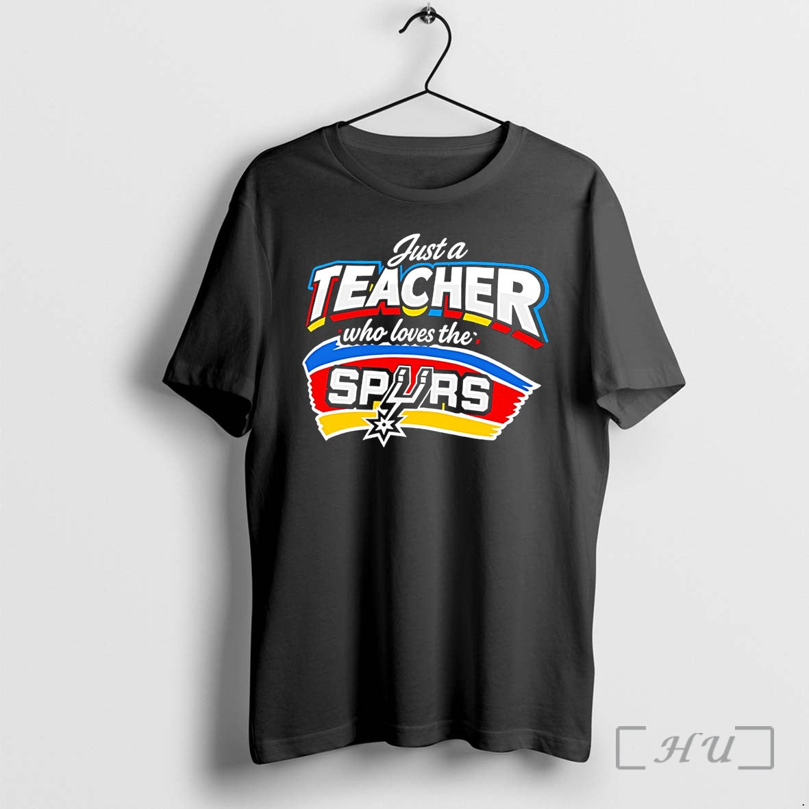 Officials Just A Teacher Who Loves The Spurs - Adult & Kids T-Shirts, Sweatshirts & Hoodies apparel design preview 1