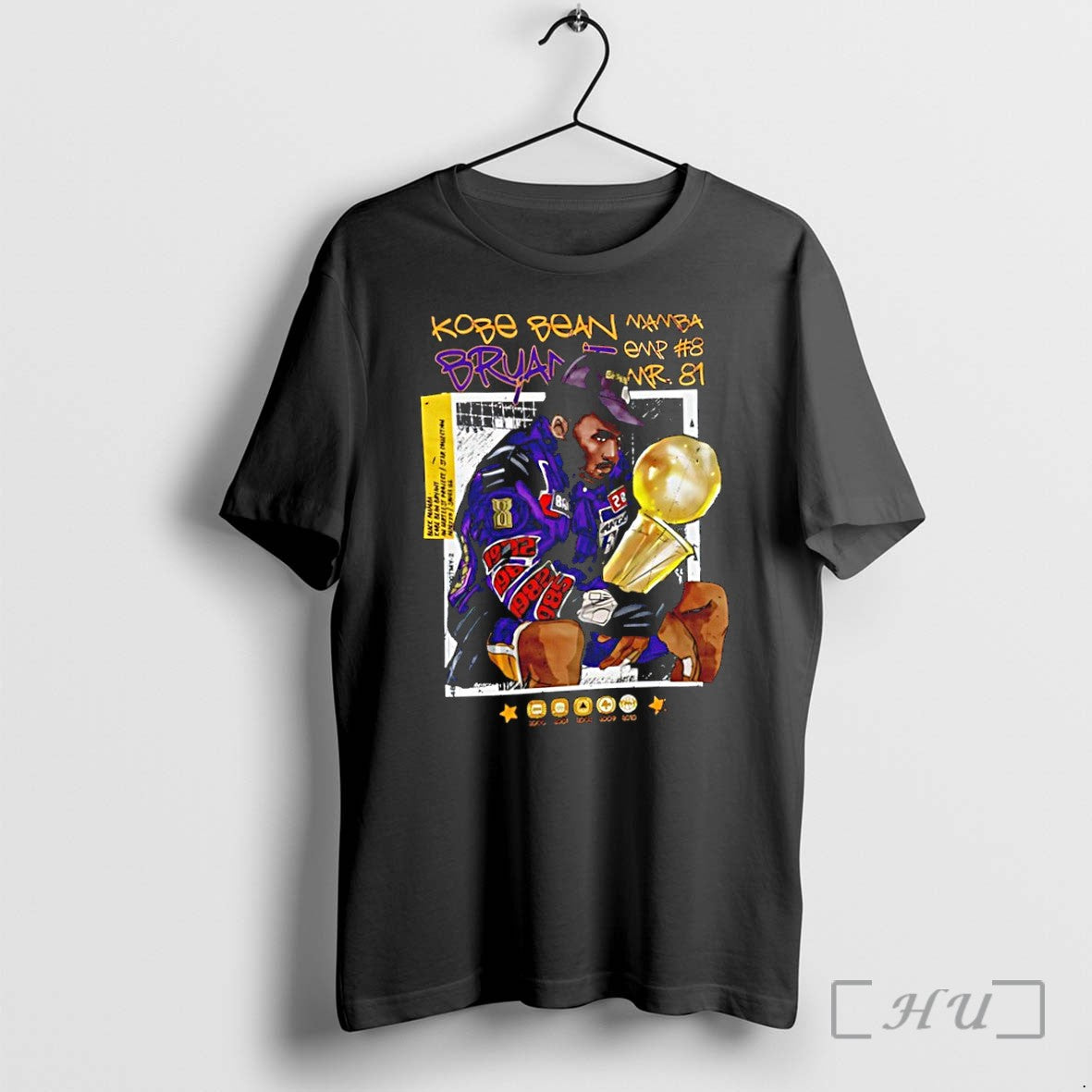 Officials Kobe Iconic Champion Tribute Pose La - Adult & Kids T-Shirts, Sweatshirts & Hoodies apparel design preview 1