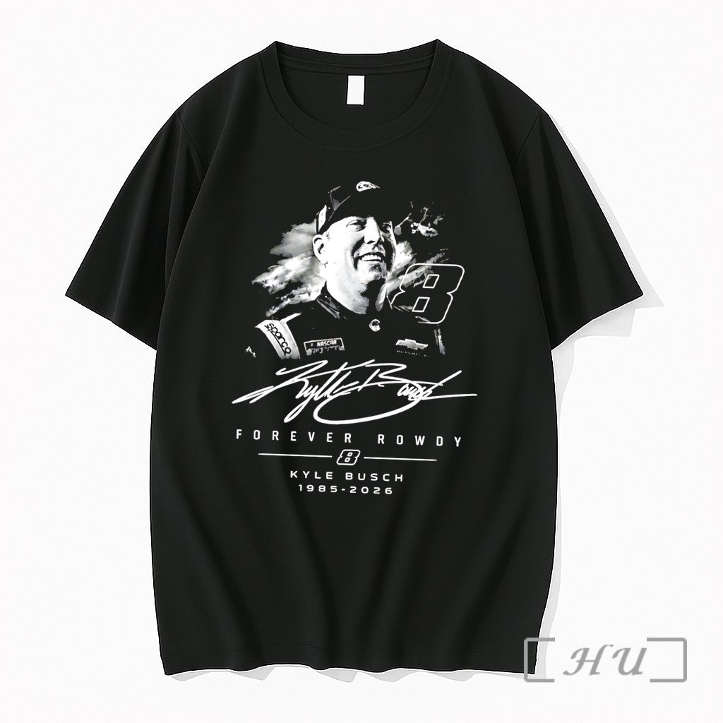 Officials Kyle Busch Forever Rowdy 1985 2026 - Adult & Kids T-Shirts, Sweatshirts & Hoodies apparel design preview 1