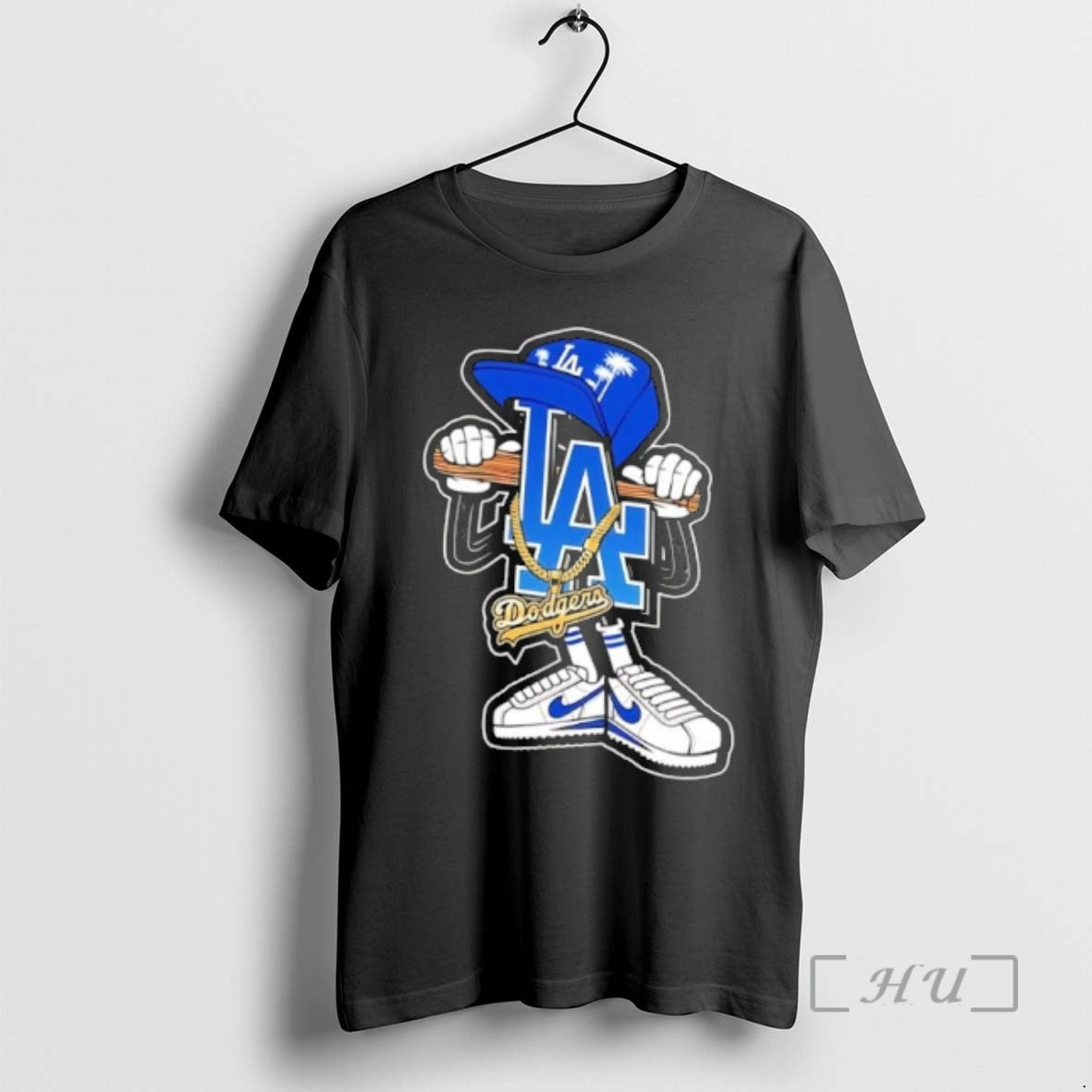 Officials La Dodgers Palm Trees Logo Gold Chain - Adult & Kids T-Shirts, Sweatshirts & Hoodies apparel design preview 1