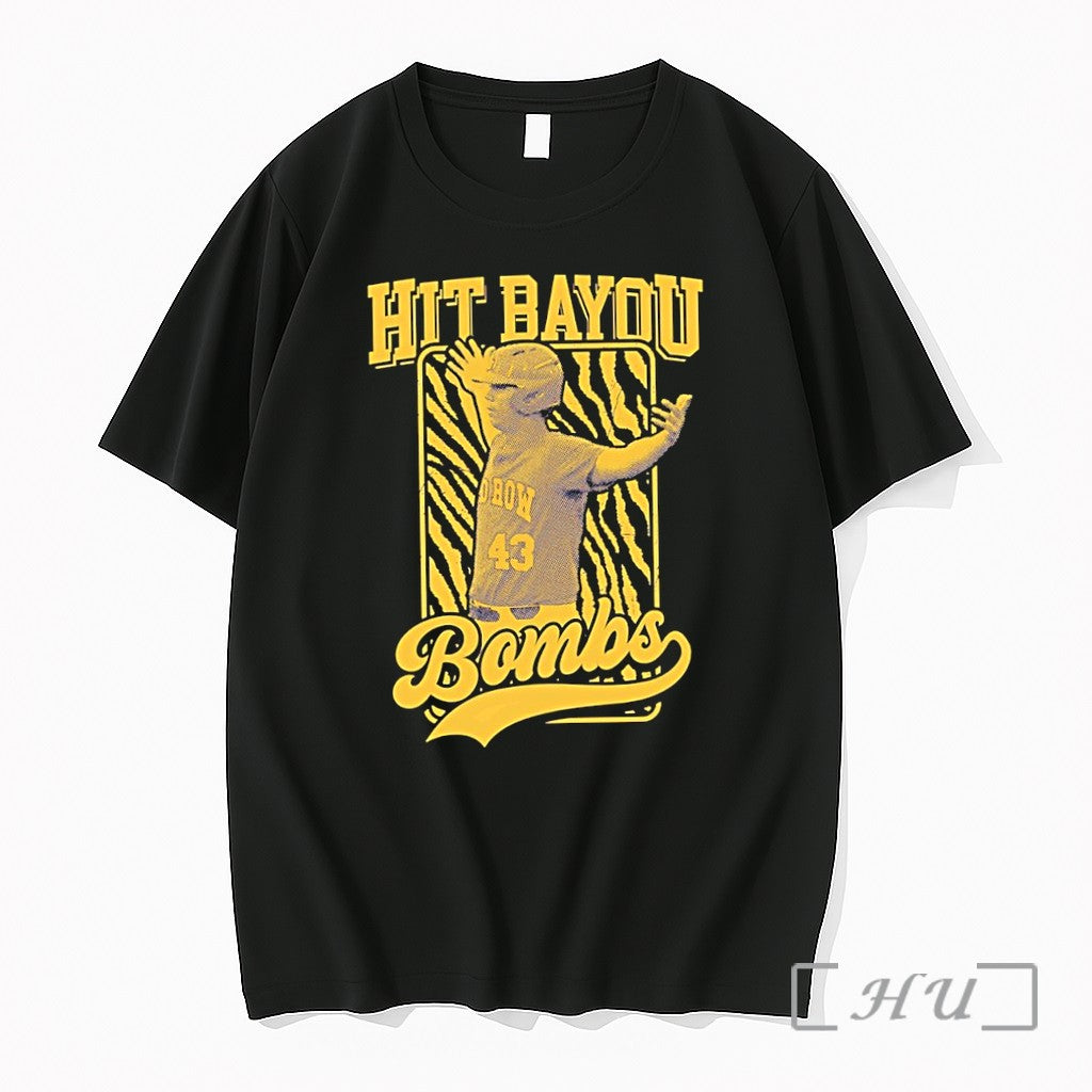 Officials Lsu Baseball Todd Peterson Hit Bayou Bombs - Adult & Kids T-Shirts, Sweatshirts & Hoodies apparel design preview 1