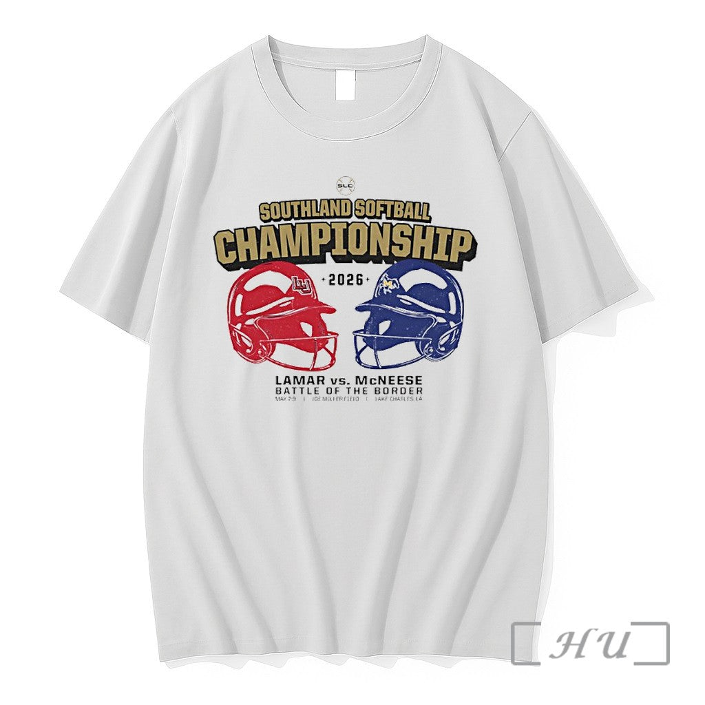 Officials Lamar Vs Mcneese 2026 Southland Softball - Adult & Kids T-Shirts, Sweatshirts & Hoodies apparel design preview 1